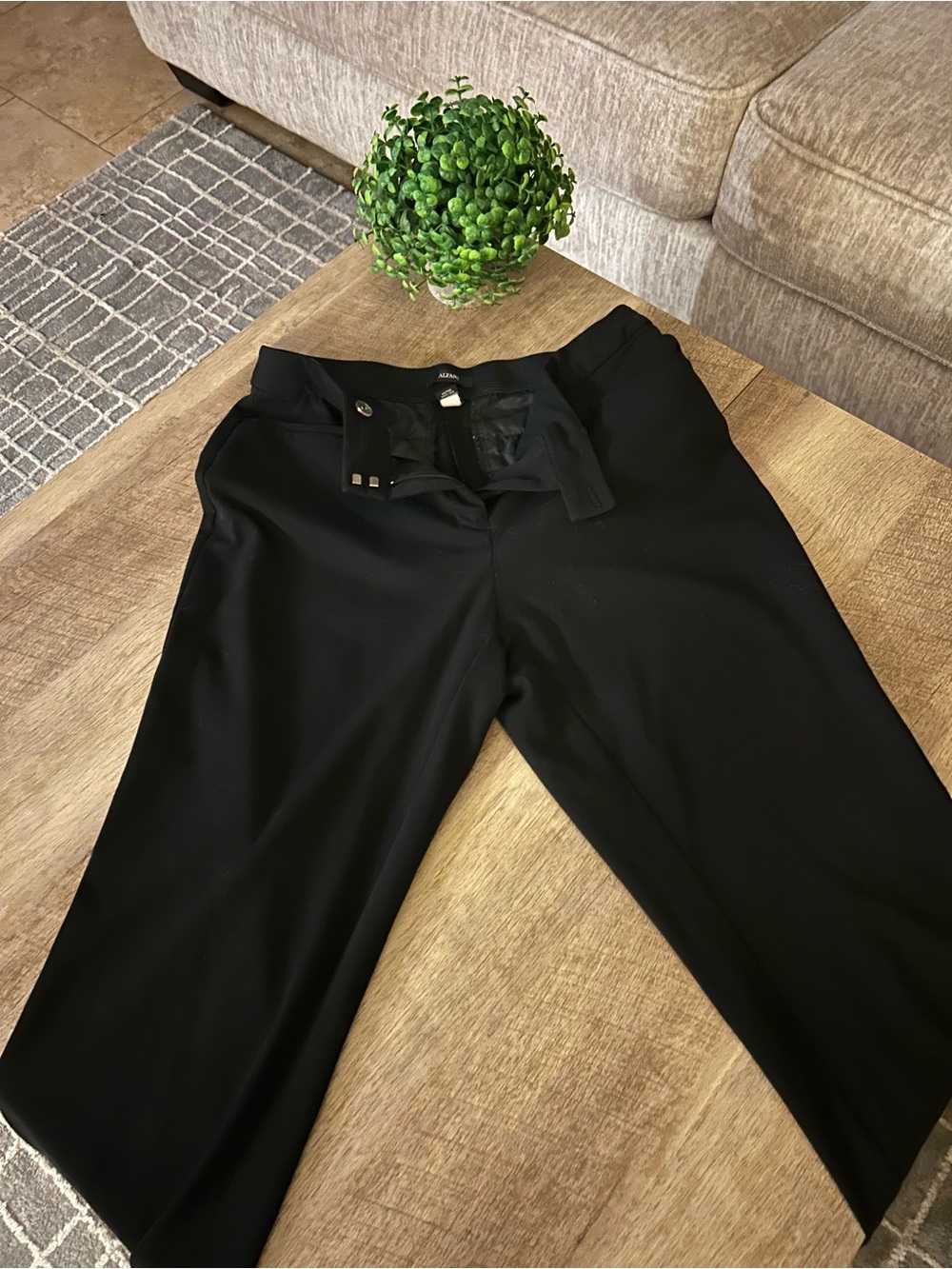 Alfani Black womens Dress Pants - Straight Fit